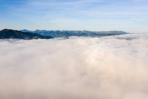 Luchtfoto Van Puli Stadsgezicht Met Wolken Stad Provincie Nantou Taiwan — Stockfoto