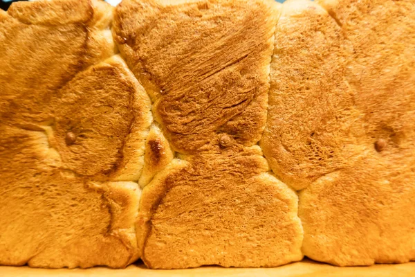 Tekstura Chleba Brązowym Pieczonym Kolorem Obraz Bliska — Zdjęcie stockowe