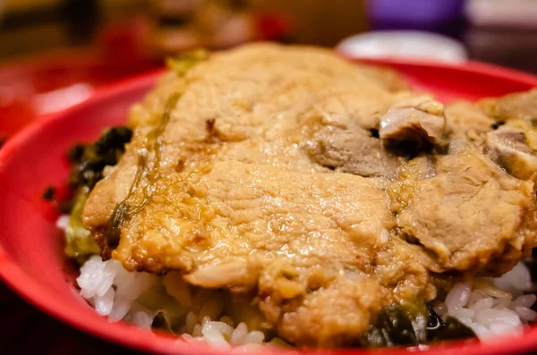 Snacks Taïwanais Porc Cuit Soja Avec Riz — Photo
