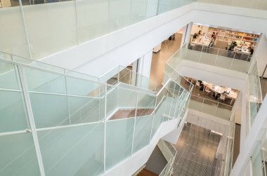 New Taipei, Tayvan - 17 Ağustos 2019: New Taipei şehir ana kütüphanesi, New Taipei şehri, Tayvan, Asya