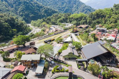Çeçeng, Tayvan - 27 Eylül 2019: Asya 'nın Tayvan eyaletinin Nantou ilçesindeki Çeçen köyünün ünlü eğlencesi
