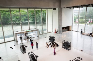 Taipei, Tayvan - 19 Ekim 2019: Taipei Güzel Sanatlar Müzesi, Tayvan