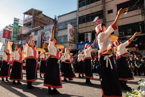 Пули Тайвань Декабря 2019 Года Парад Людей Карнавале Пули Наньтоу Стоковое Изображение