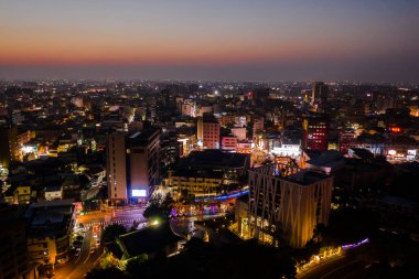 Changhua, Tayvan - 20 Ocak 2020: Changhua, Tayvan 'da şehir manzarası