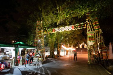 Nantou, Tayvan - 2 Şubat 2020 Puli orman fener festivali Puli kasabası, Nantou, Tayvan, Asya