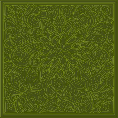 Çiçekli bir fayans arkaplanının çizimi