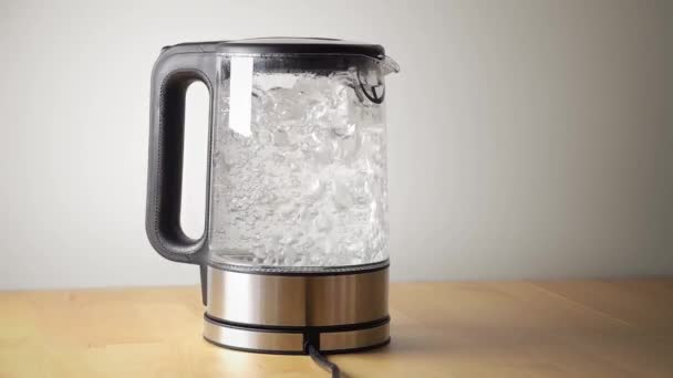 Kettle Water Heater Slow Motion Boiling Water — Stock Video