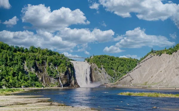 Quebec City Canada September 2022 Montmorency Falls Ett Vattenfall Vid — Stockfoto