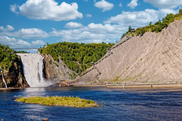 Quebec City Kanada Září 2022 Montmorency Falls Vodopád Řece Montmorency — Stock fotografie