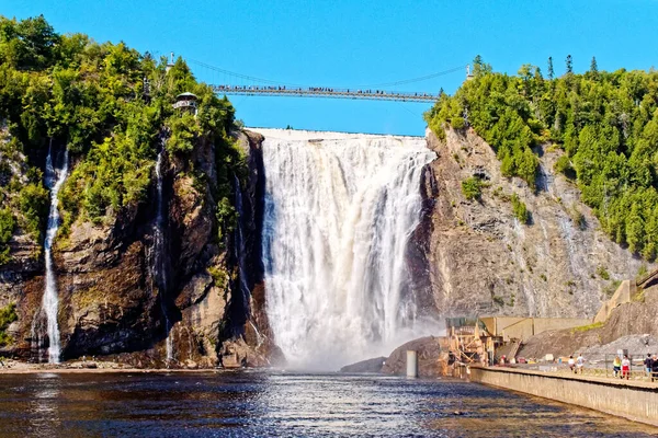 Quebec City Canada September 2022 Montmorency Falls Ett Vattenfall Vid — Stockfoto
