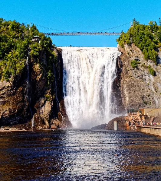 Quebec City Canada September 2022 Montmorency Falls Een Waterval Aan — Stockfoto