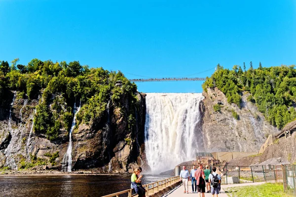 Quebec City Canada September 2022 Montmorency Falls Een Waterval Aan — Stockfoto