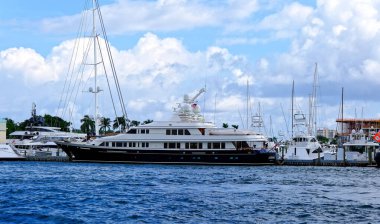 FORT LAUDERDALE, FLORIDA - December 14, 2022: Dade-Broward County is the cultural and economic center of South Florida and is a major leader in boating, tourism, the arts, and the cruising industry.