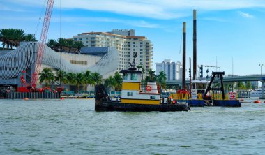 FORT LAUDERDALE, FLORIDA - December 14, 2022: Dade-Broward County is the cultural and economic center of South Florida and is a major leader in boating, tourism, the arts, and the cruising industry.