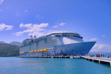 LABADEE, HAITI -January 31, 2023: Labadee is a port located on the northern coast of Haiti. It is a private resort leased to Royal Caribbean for the use of passengers of its three cruise lines.