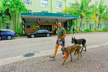 Fort Lauderdale, FLORIDA - 14 Aralık 2022: Dade-Broward County Güney Florida 'nın kültürel ve ekonomik merkezidir ve tekne, turizm, sanat ve seyyar sanayi sektöründe önemli bir liderdir..