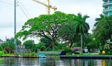 FORT LAUDERDALE, FLORIDA - December 14, 2022: Dade-Broward County is the cultural and economic center of South Florida and is a major leader in boating, tourism, the arts, and the cruising industry.