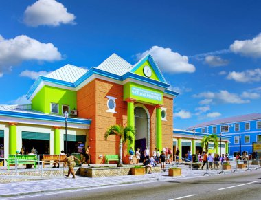 NASSAU, BAHAMAS - 9 Şubat 2023: Bahamalar Kategori 5 Dorian 'dan saatte 185 mil hızla esen rüzgarlarla sarsıldı, adalar üzerinde günlerce hareketsiz kaldı, fakat turizm endüstrisi güçlü bir şekilde geri geldi..
