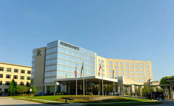 佐治亚州亚特兰大 2023年4月19日 万豪国际 Marriott International 是一家管理和特许经营各种酒店及相关设施的美国跨国多元化酒店公司 — 图库照片