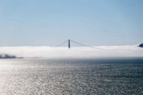 Сан Франциско Калифорния Апреля 2023 Года Мост Золотые Ворота Описан — стоковое фото