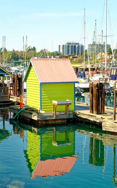 Вікторія British Columbia Травня 2023 Рибалки Wharf Унікальне Місце Робочими — стокове фото