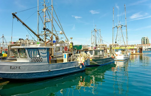 Victoria British Columbia 2023 Május Fishermans Wharf Egy Egyedülálló Úti — Stock Fotó