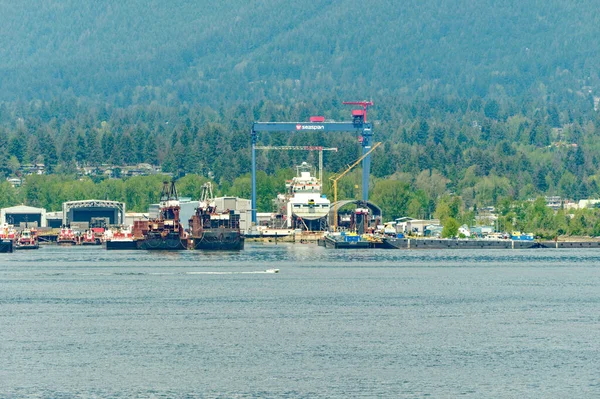 Ванкувер Британская Колумбия Мая 2023 Года Ванкувер Шумный Морской Порт — стоковое фото