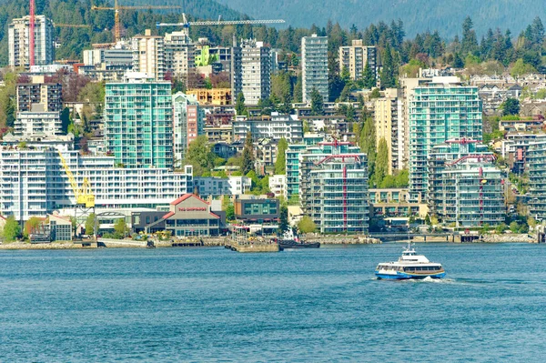 Vancouver Columbia Británica Mayo 2023 Vancouver Bullicioso Puerto Marítimo Costa — Foto de Stock