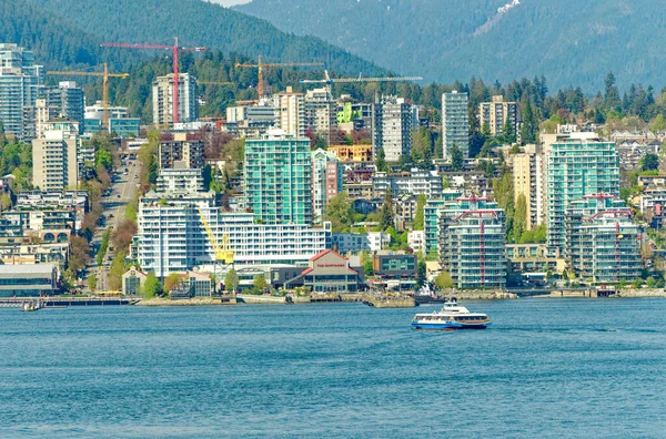 Vancouver Columbia Británica Mayo 2023 Vancouver Bullicioso Puerto Marítimo Costa — Foto de Stock