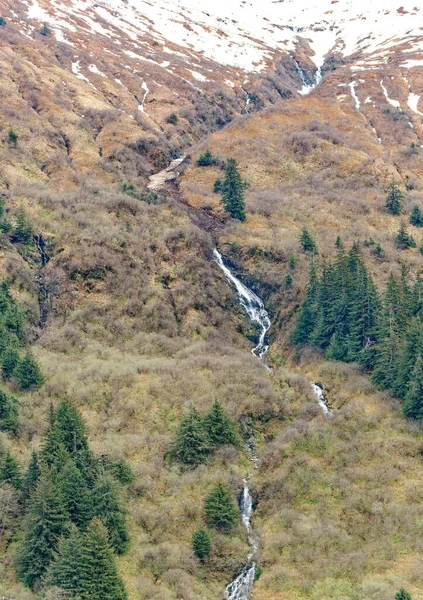 Ruissellement Neige Glace Dans Les Montagnes Alaska — Photo