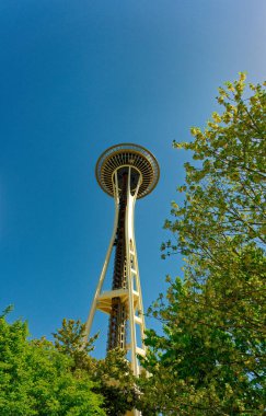 SEATTLE, WASHINGTON - 12 Mayıs 2023: teknolojiye ek olarak, Seattle gelişen bir turizm endüstrisine sahiptir. 90 'ların ortalarından bu yana, Seattle seyahat sektöründe önemli bir büyüme yaşadı..