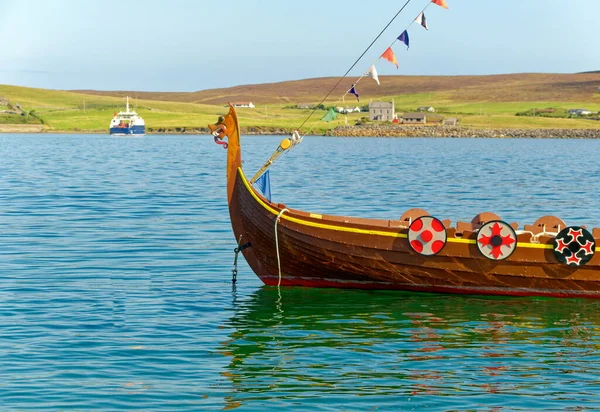 stock image LERWICK, SCOTLAND - September 5, 2023: Lerwick is the main town and port of the Shetland archipelago, Scotland. Lerwick has 7,000 residents, but 2 cruise ships easily doubles the population.