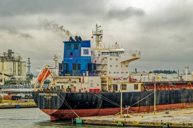 Fort Lauder DERDALE, FLORIDA - 13 Ocak 2024: Port Everglades, hem uluslararası ticaret hem de gemi seyahatlerinin kapısı olduğu için Güney Floridas 'ın önde gelen ekonomik motorlarından biridir..