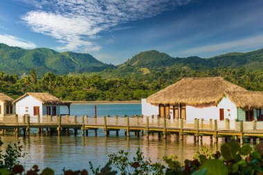 DOMINICAN REPUBLIC - 1 Ocak 2024: Dominik Cumhuriyeti Haiti ile Hispaniola adasının yarısını işgal etmektedir. Karayipler 'deki en popüler yolcu gemisi duraklarından biri haline geldi..