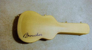 CUMMING, GEORGIA - Sep 6, 2024: Boucher is a Canadian guitar manufacturer specializing in handmade boutique acoustic guitars, using local Adirondack Spruce clipart