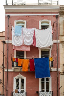 Cagliari Sardinya 'da Çamaşır Günü