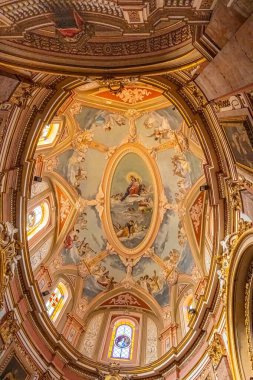 VALLETTA, MALTA - 11 Ekim 2024: Mdina Malta Annunciation Kilisesi