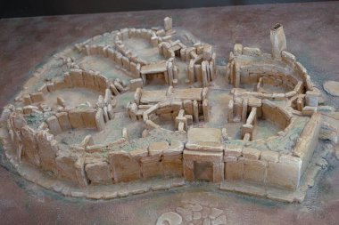 VALLETTA, MALTA - 11 Ekim 2024 Hagar Qim ve Mnajdra Arkeoloji Parkı Valletta Malta