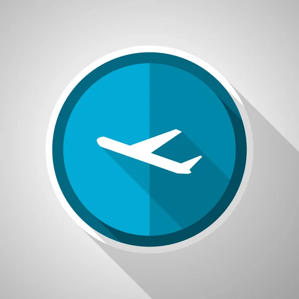 Αναχωρήσεις Πτήση Σύμβολο Αεροπλάνου Επίπεδη Σχεδίαση Διάνυσμα Μπλε Εικονίδιο Μεγάλη — Διανυσματικό Αρχείο