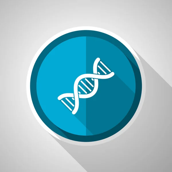 Dns Genetikai Molekula Szimbólum Lapos Design Vektor Kék Ikon Hosszú — Stock Vector