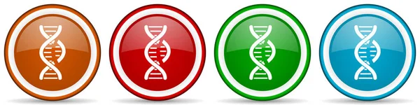 Dna 염색체 유전학적 아이콘 인터넷 모바일 애플리케이션을 디자인 배경에서 — 스톡 사진