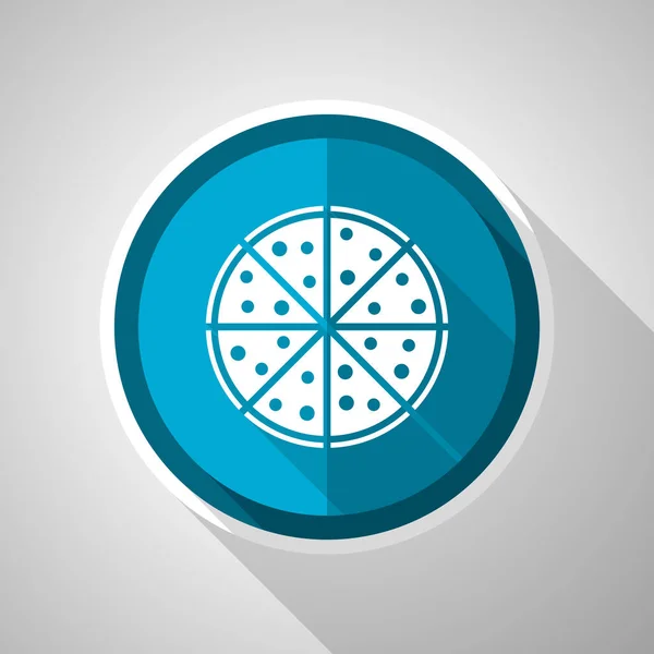 Pizza Essen Restaurant Symbol Flacher Design Vektor Blaues Symbol Mit — Stockvektor