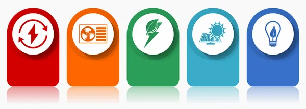 Renewable Energy Icon Set Miscellaneous Vector Icons Heat Pump Green — Stock Vector