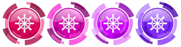바퀴의 아이콘 콜렉션 아이콘 디자인 버튼에 — 스톡 사진