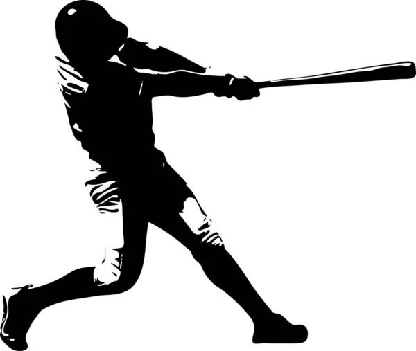 Beyzbol Oyuncusu Soyut Çizim Çizimi Vektör — Stok Vektör