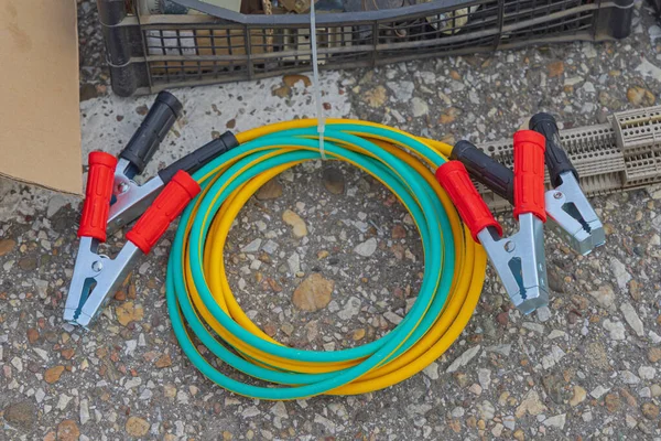 New Quality Jumper Cables Boster Lead Coil Car Equipment — Stock Photo, Image