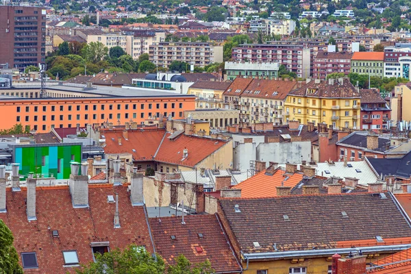 Buda Part Város Panoráma Városkép Nyári Nap Magyarország — Stock Fotó