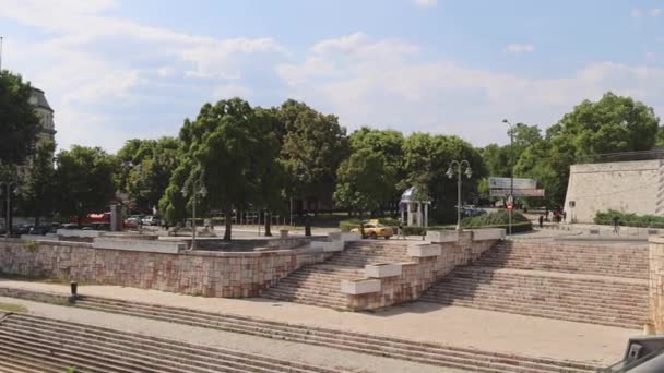 セルビア ニス2022年8月4日 旧要塞建築歴史的建造物城壁パノラマ — ストック動画