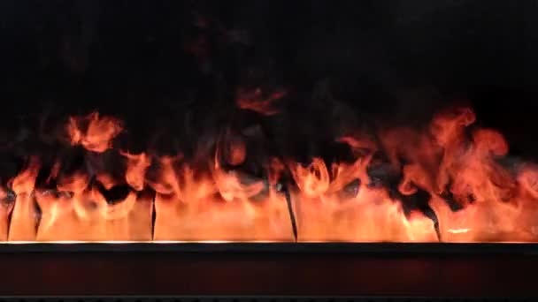 Prawdziwe Pary Wodnej Steam Sztuczne Efekty Ognia Kominku Wystrój Wnętrz — Wideo stockowe