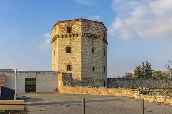 Белград Сербия Ноября 2022 Года Исторический Памятник Небойской Башни Дорколь — стоковое фото